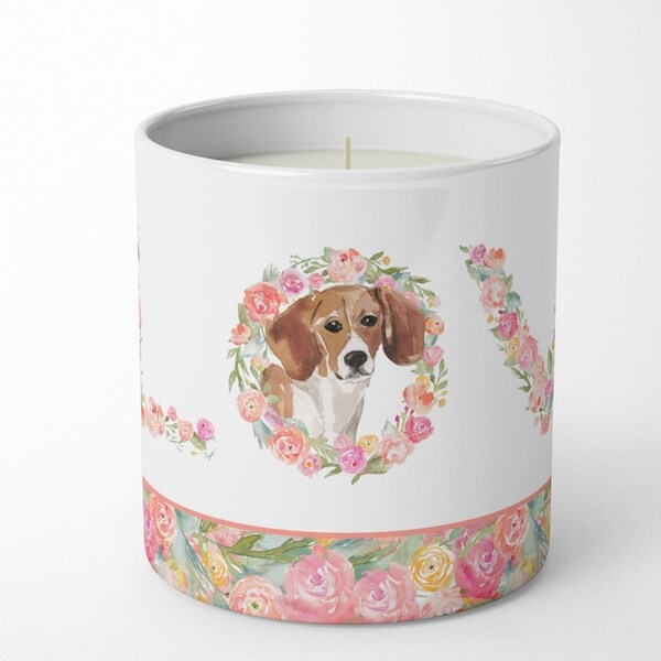 Carolines Treasures 3.75 x 3.25 in. Unisex Beagle No.2 Love 10 oz Decorative Soy Candle WDK4539CDL - main